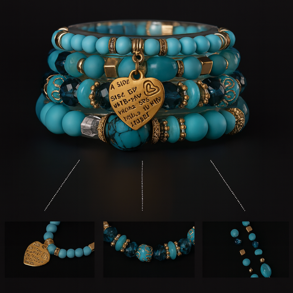 Bohemian Beaded Bracelet Set for Women & Men Handmade Stretch Stackable Bracelets