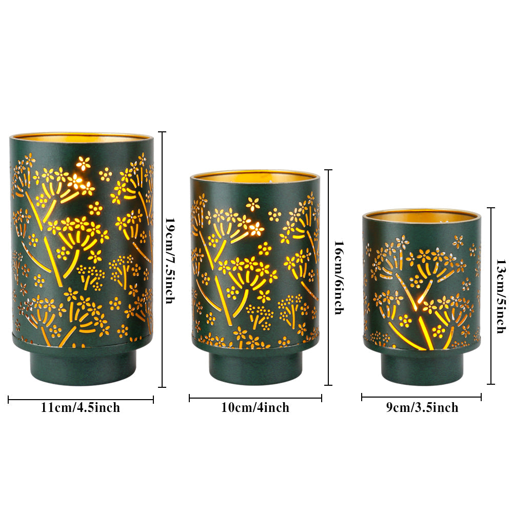 7.5"H Bronze Hurricane Pillar Candleholders