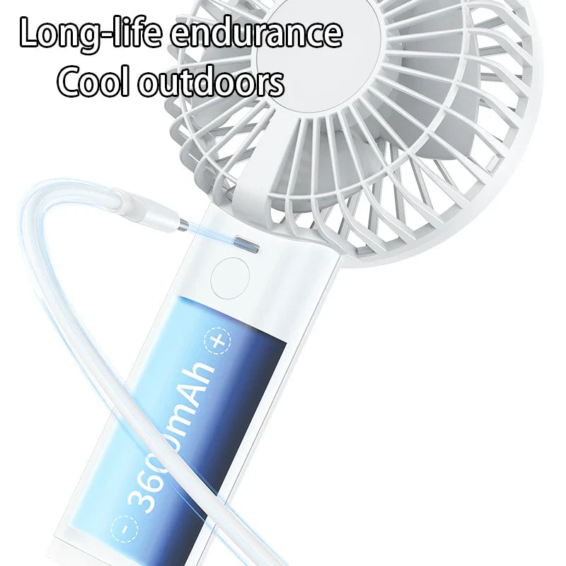Portable Handheld High-Speed Fan with LED Display