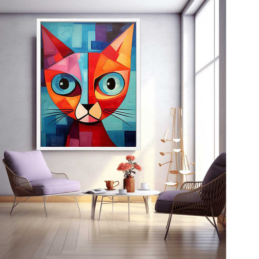 Red Cat Canvas Art Print