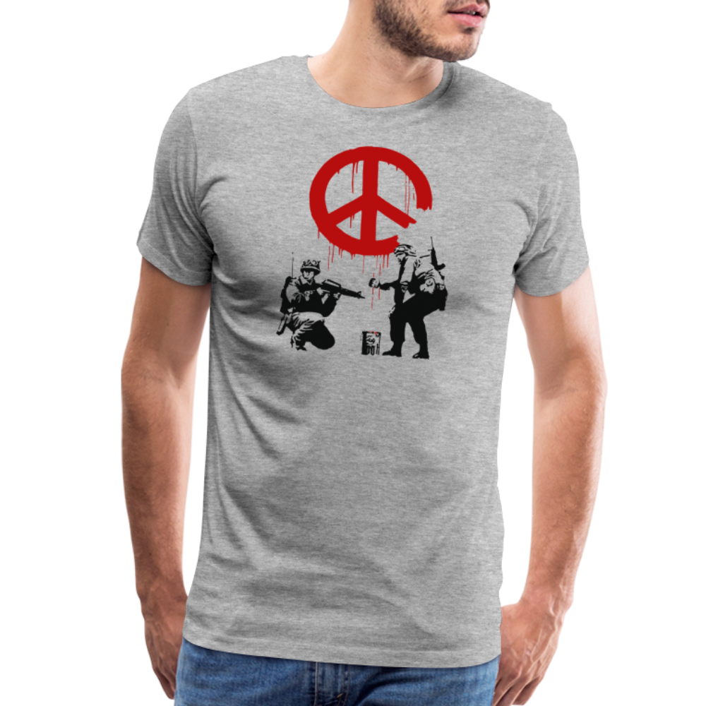 Banksy - Soldiers Painting Peace Symbol 2006 Artwork T-Shirt