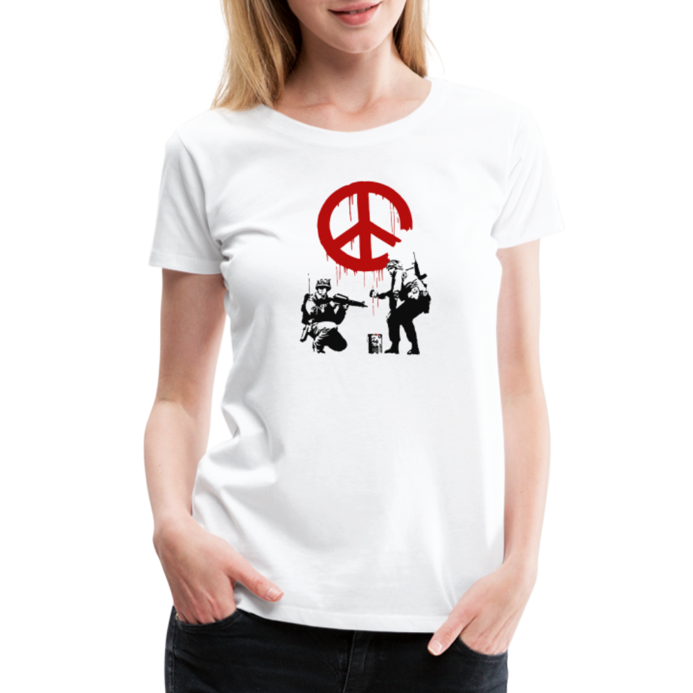 Banksy - Soldiers Painting Peace Symbol 2006 Artwork T-Shirt