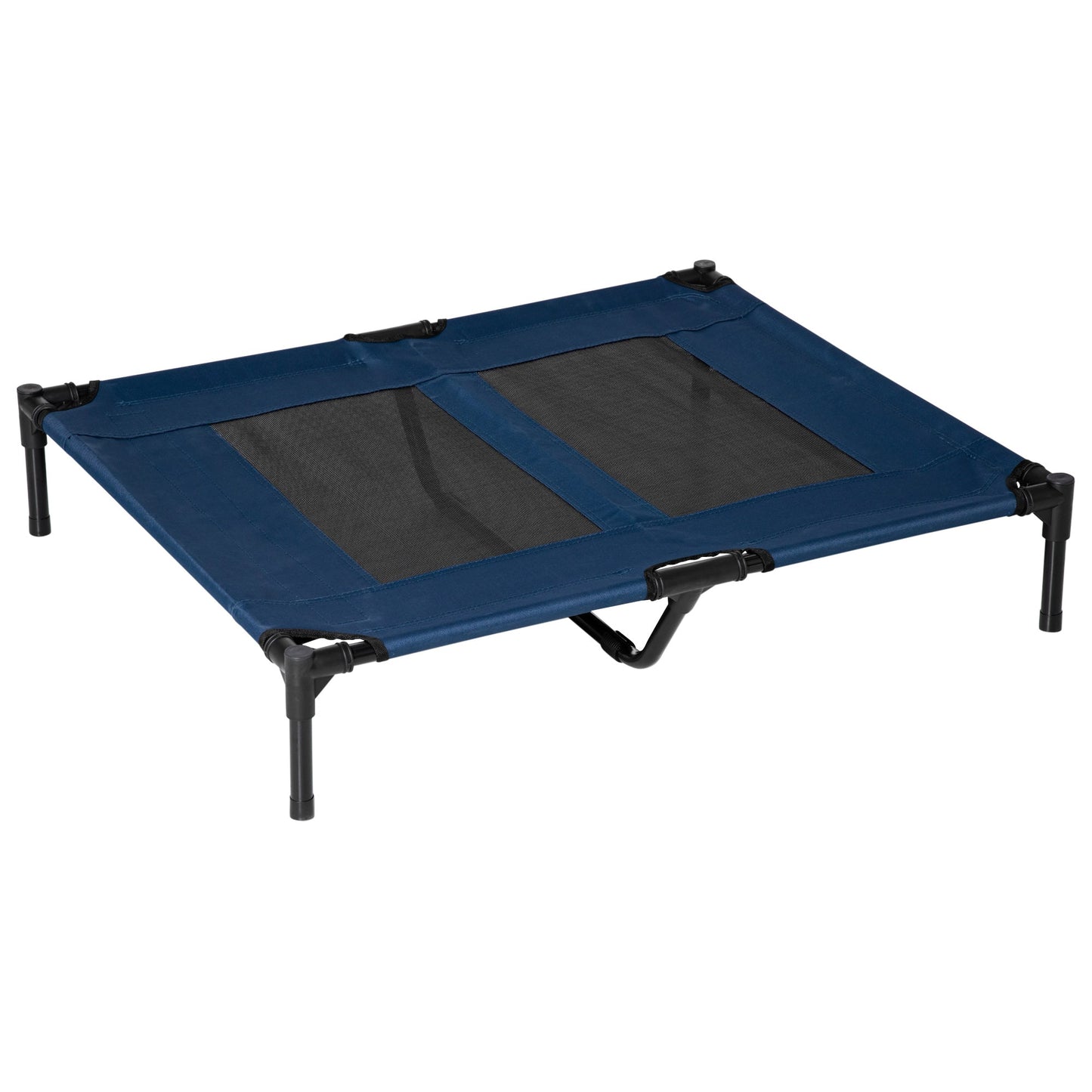 Elevated Portable Dog Bed with Sturdy Support - Blue