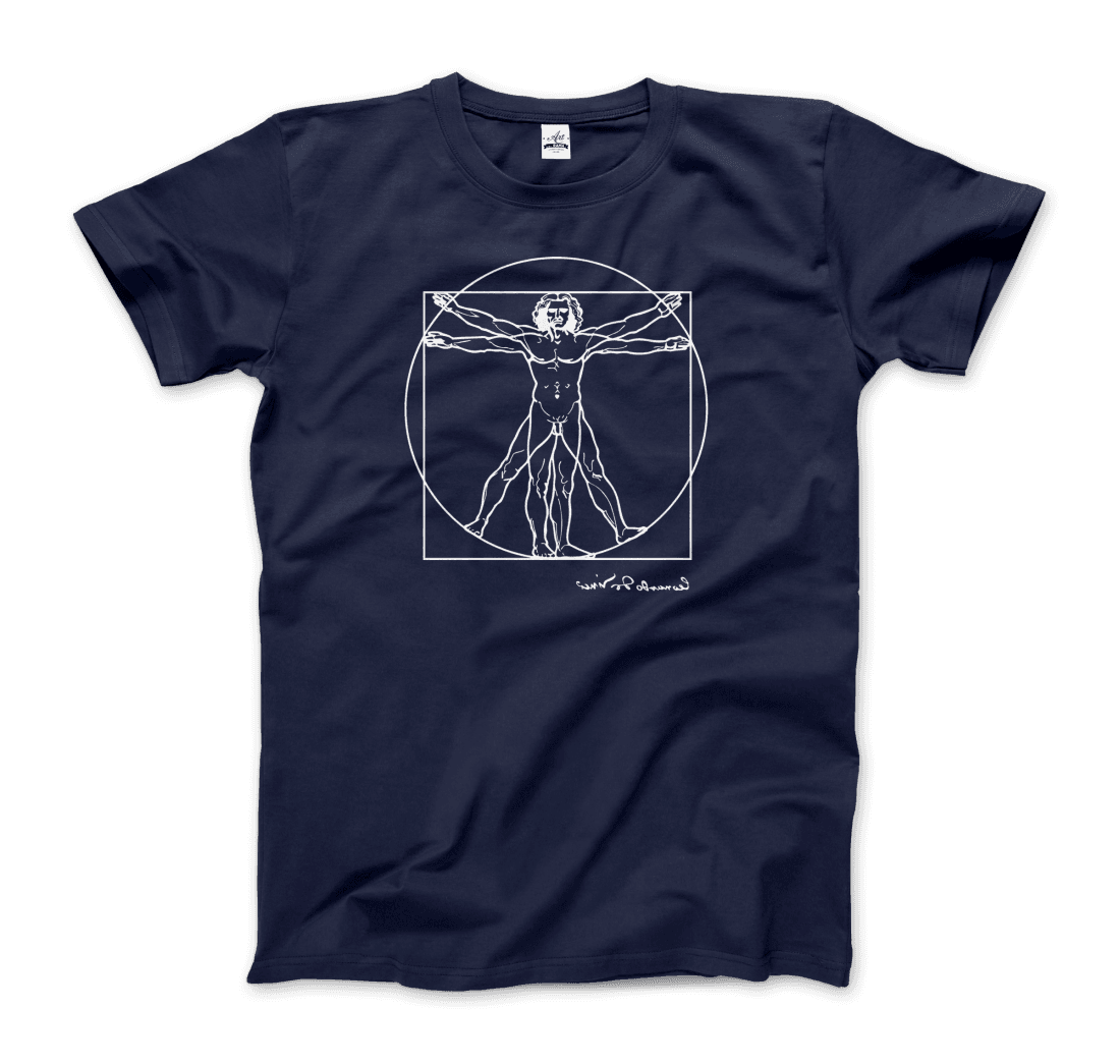 Leonardo Da Vinci, Vitruvian Man Sketch T-Shirt