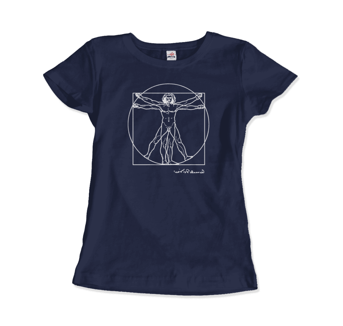 Leonardo Da Vinci, Vitruvian Man Sketch T-Shirt