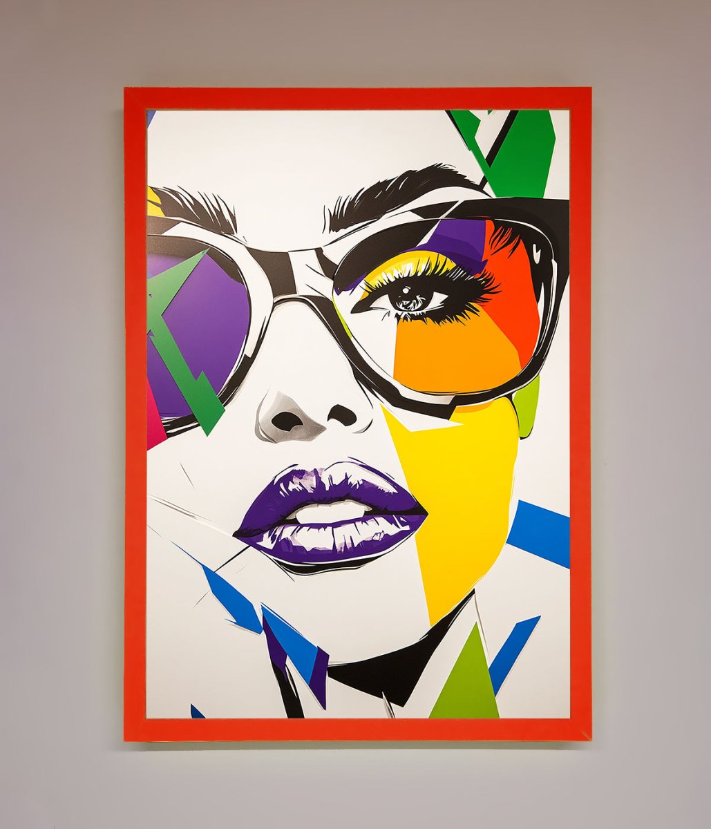 MultiColour Face Framed Wall Art