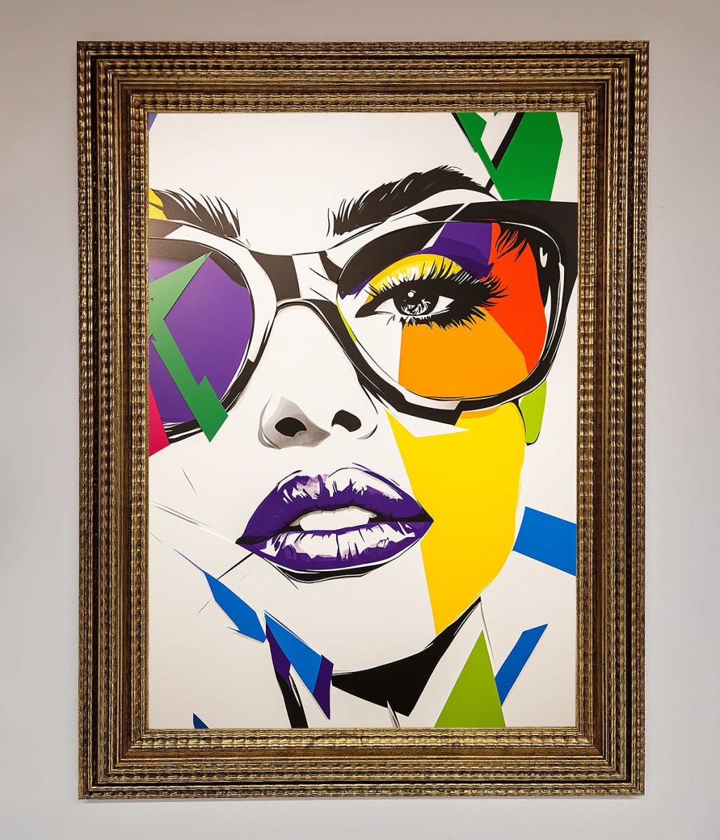 MultiColour Face Framed Wall Art