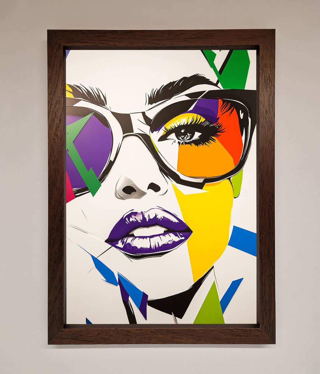 MultiColour Face Framed Wall Art