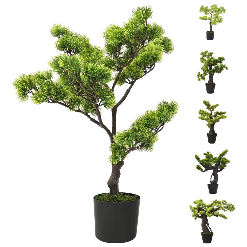 vidaXL Artificial Bonsai Tree Artificial Pinus Bonsai with Pot 23.6" Green